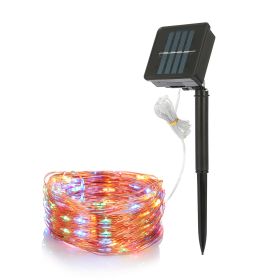 100 LEDs Solar String Lights Outdoor IP65 Waterproof Copper Wire String Lights Solar LED Fairy Lamps Wedding Party Festival (Option: SolarStringLightColor)